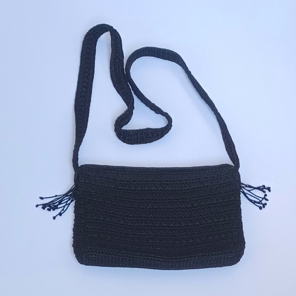 The Sak Black Crochet Crossbody Bag - Picture 2 of 9